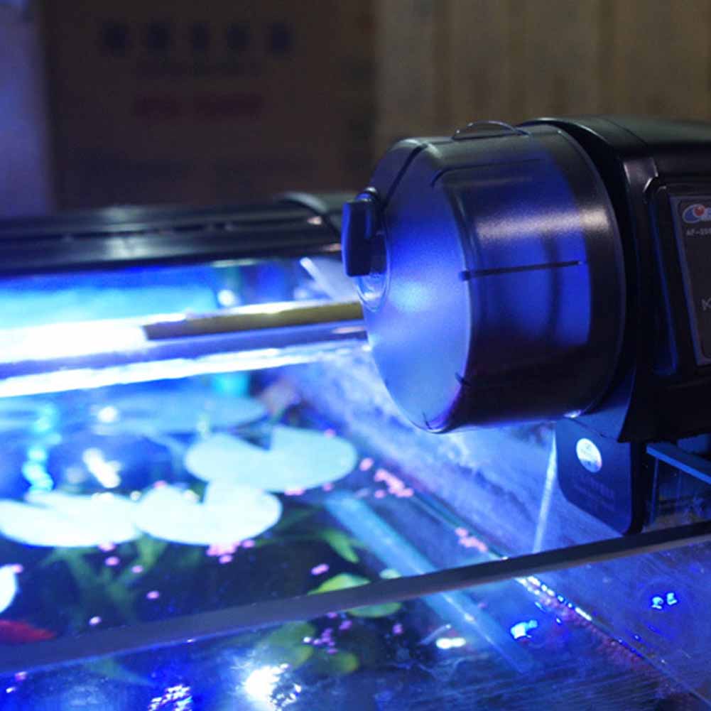 Adjustable Automatic Aquarium Timer Auto Fish Tank Pond Food Feeder Feeding with LCD Aquarium Tank Automatic Fish Feeder