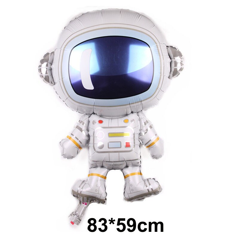 4Pcs Large Size Outer Space Cartoon Balloons Astronaut Balloons Rocket Balloons Baby Shower Kids Planet Themed Party Supplies