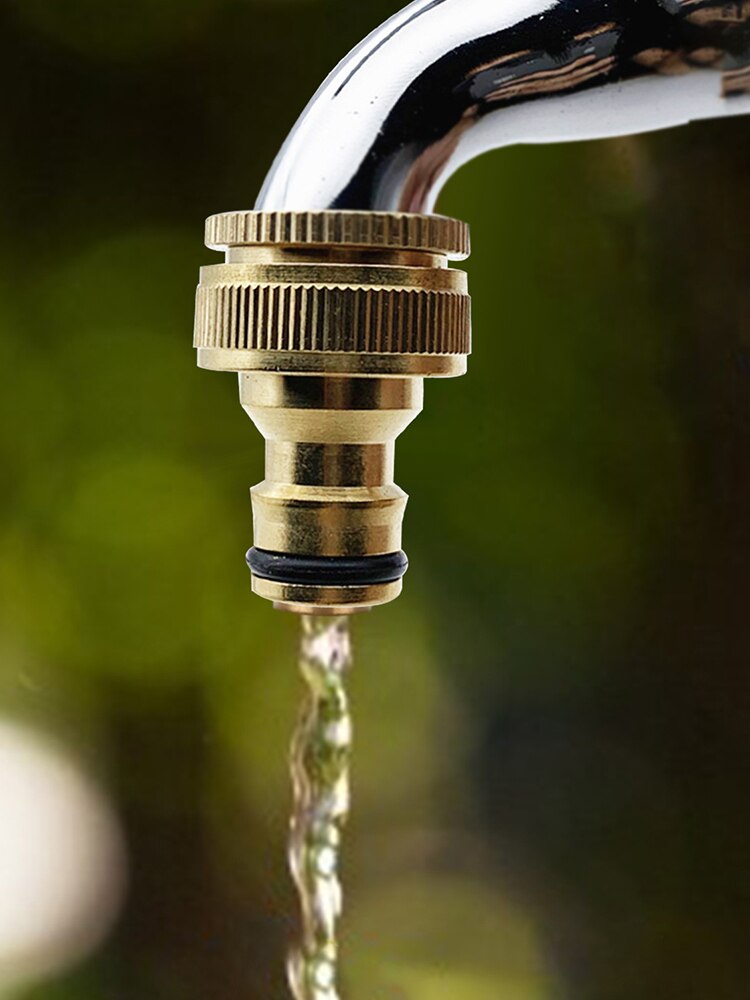 Brass Hose Connector Garden Hose Coupler Quick Connect Fitting Suitable for connecting 15mm to 23mm