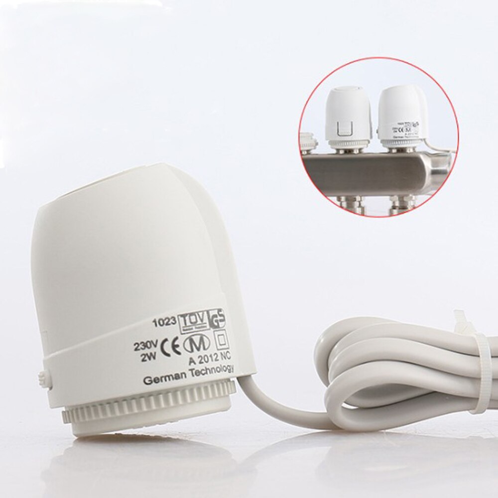 Nc 230V 2W Elektrische Thermische Actuator Vloerverwarming Klep Spruitstuk Voor Vloerverwarming Thermostaat