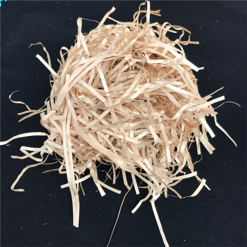 Strimlad papper låda fyllmedel färgglada bröllopsfödelsedagsfest förpackning dekor skrynkla papper strimla förpackning påse: Ljusbrun