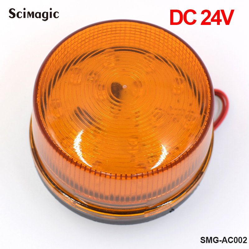 Dc 12V 24V AC220V Led Gate Knipperlicht Lamp Alarm Lamp Voor Swing Schuifpoort Opener Slagboom signal Strobe Knipperende Lamp: 2 DC24V