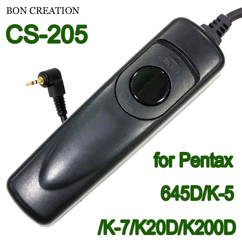 BON CREATIE CS-205 Afstandsbediening Sluiter Schakelaar Kabel Cord voor Pentax K10D/K110D/K100D/K20D/K200D/K-M/K-5/K-50/K-5 II/K-5 IIs/K-3