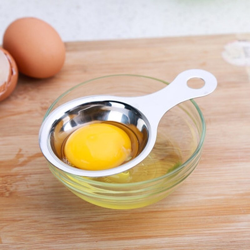 Eiwit Separator Yolk Filter Extractor Roestvrij Stalen Lepel Keuken Divider Gadgets Extractor Scheitrechter Koken Tool