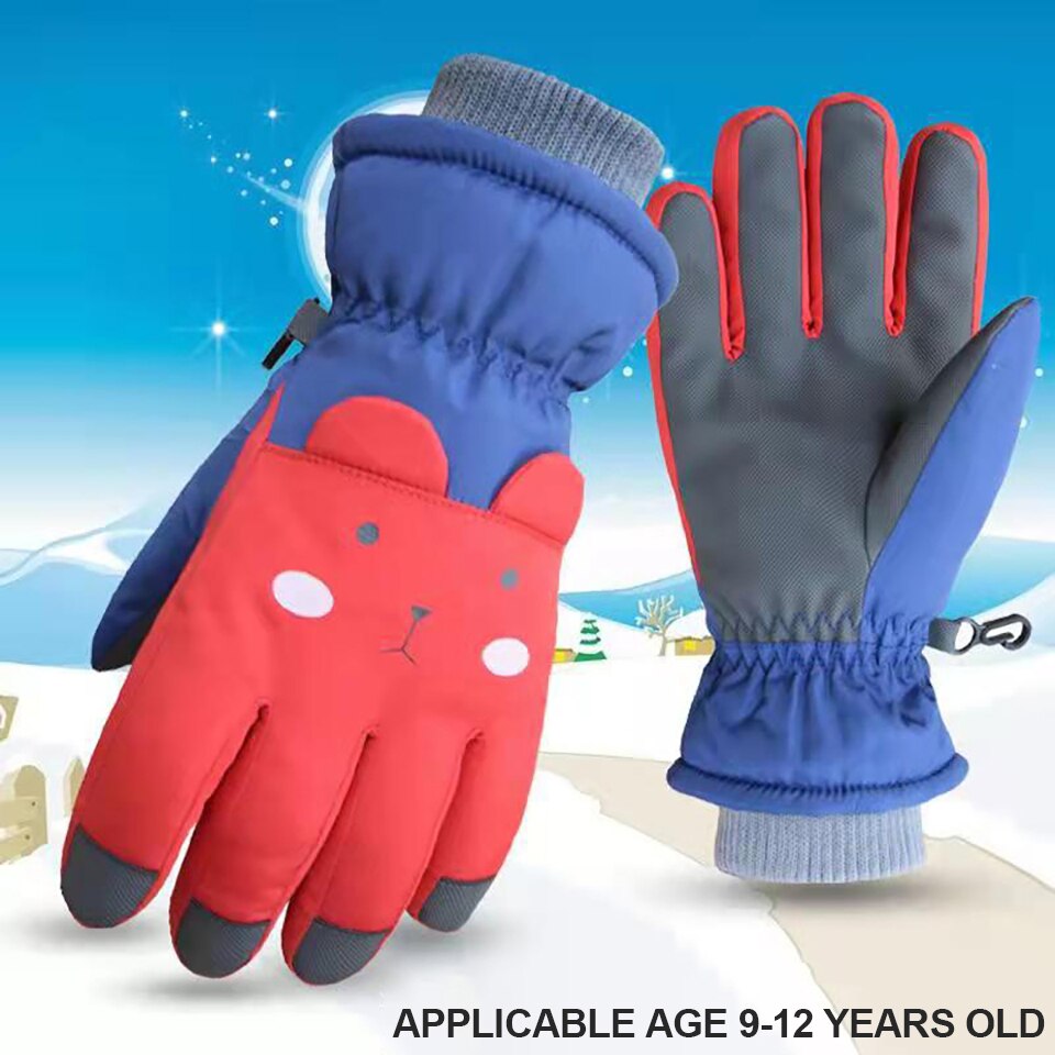 Winddicht Waterdicht Kind Ski Handschoenen Jongen Meisjes Winter Outdoor Skiën Handschoenen Warm Kinderen Ski Handschoenen Wanten Pols Warmer: 01