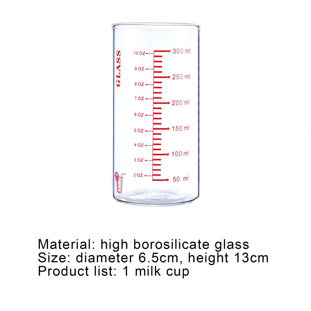 Melk Cup Afgestudeerd Clear Schaal Hoge Borosilicaatglas Water Mok Voor Kinderen Tonen Food Grade Apparaat Container