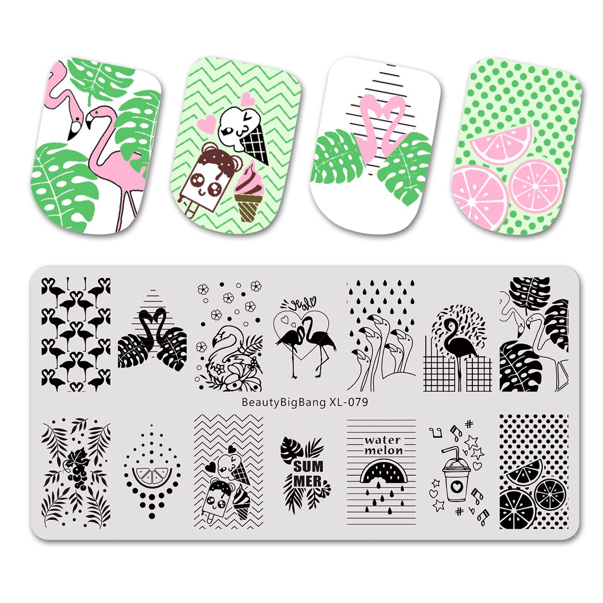 Beautybigbang Nail Stamping placas Nail Art accesorios mármol anual anillo patrón Superior plantillas Nail Stamping Mold XL-089: 79