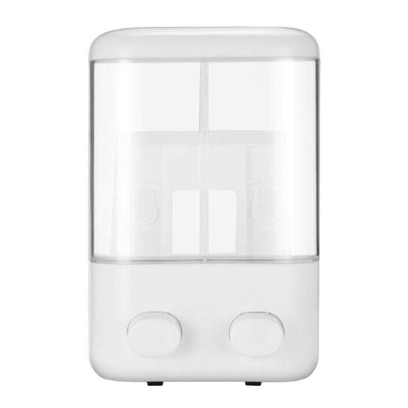 1000ml Bathroom Soap Dispenser Double Slot Wall Mounted Adhesive Shampoo Container Clear Liquid Lotion Storage X4YD