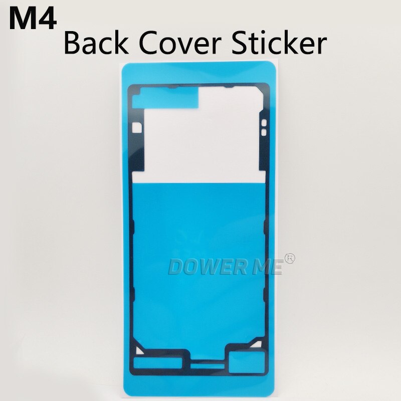Dower meg front lcd-skjerm + bakdeksel vanntett teip-klistremerke til sony xperia  m4 aqua  e2303 e2333 e2353