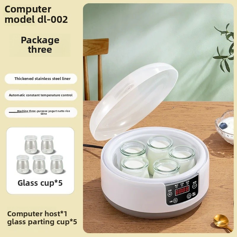 Intelligente automatische Mini-Joghurtbereiter für Höhle Heimgebrauch, Nano-Bohnenmaschine, multifunktionale selbstgemachte Joghurt-Nano-Bohnen-Reisweinmaschine: XL / Schwarz