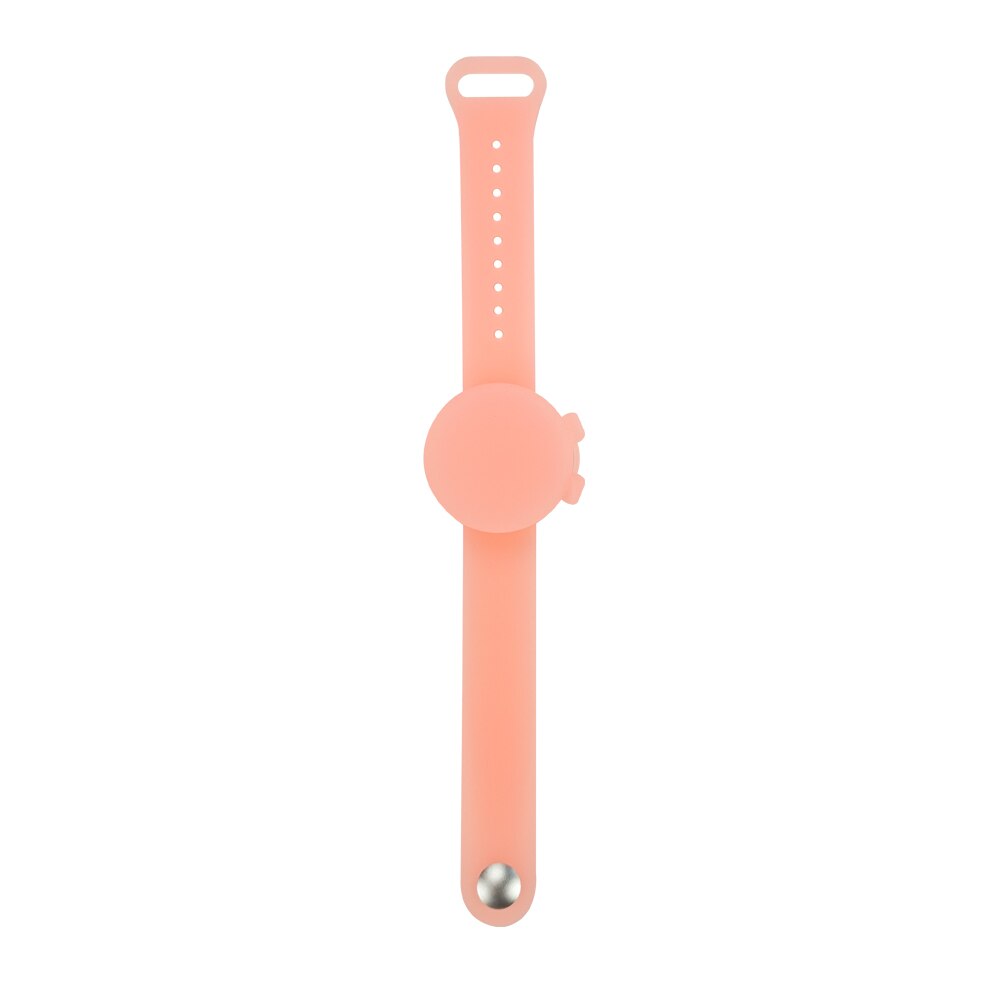 Disinfettante per le mani Wristband Del Silicone Del Braccialetto Mano Dispenser Disinfettante Per Le Mani Braccialetto Disinfettante Repellente Per Zanzare Crema Solare Lozione Per Bambini Wristband: Transparent Peach