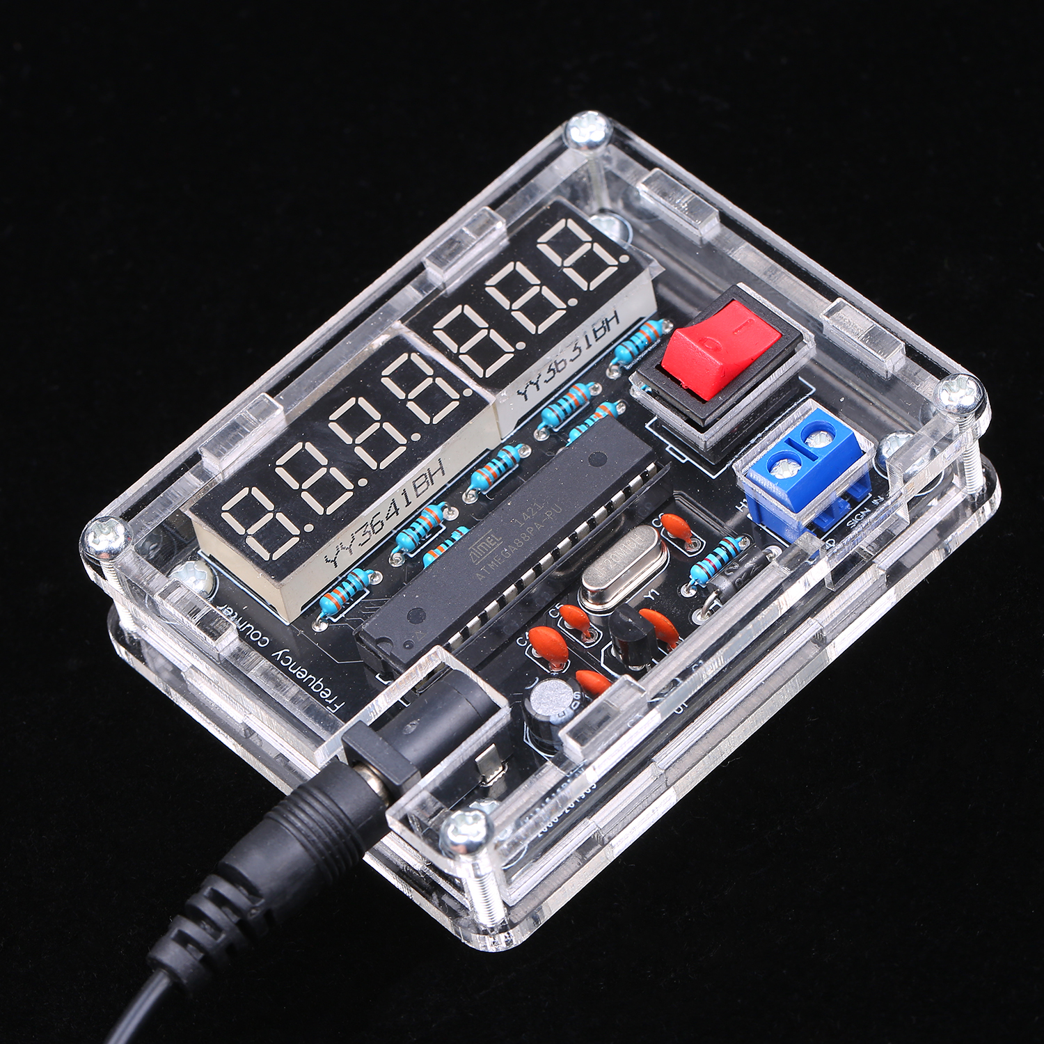 10MHz Frequency Meter DIY Kit Frequency Counter AVR Frequency with Shell Counter Cymometer Frequency Measurement Resolution