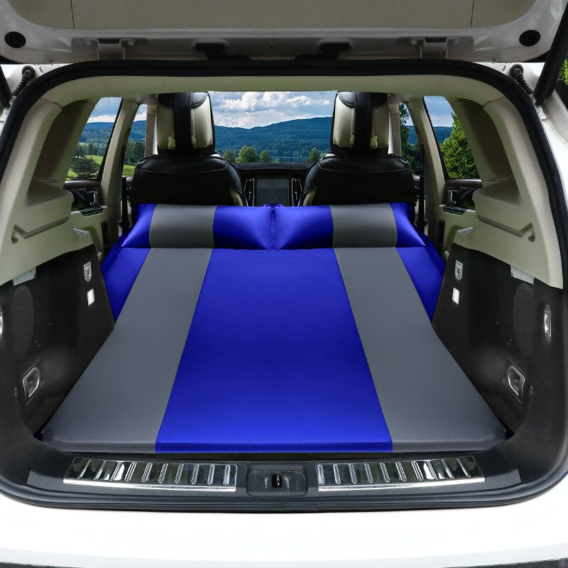 Automatische Aufblasbare Auto Reise Bett SUV Luft Auto Matratze für Zurück Sitz Abdeckung Camping Begleiter PVC Tuch Auf Lagerbier: Silber