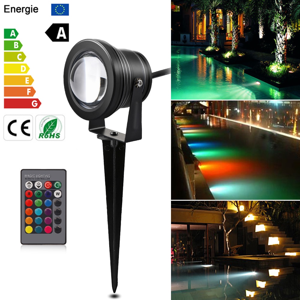 10W Outdoor Garden Landscape Light 12V RGB LED Lawn Lamp Waterproof Lighting Led Light Garden Decoration Path Spotlights