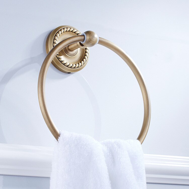 Toallero de cobre con acabado de bronce antiguo, accesorios de baño, soporte para toallas,