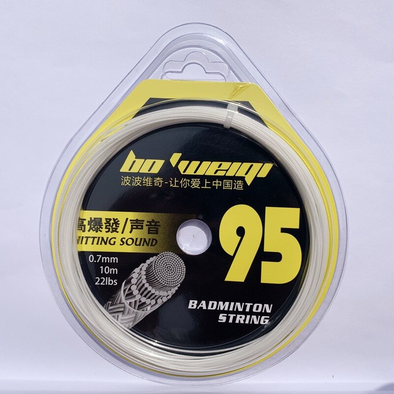 Super Durable Badminton Racket Line High Pound Count High Elastic Fiber Silk Badminton Line Tennis Racket Line High Elasticity: White