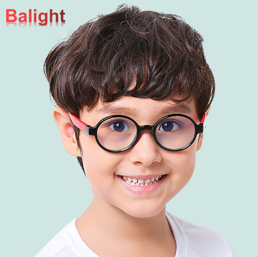 Anti-blue Light Goggles Eyewear Frame Children Optical Glasses Flexible One-piece Safe Eyeglasses Plain Mirror Silicone