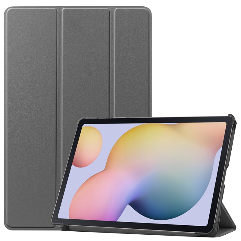 Magnetyczny Smaer PU skórzany pokrowiec do Samsung Galaxy Tab A7 SM-T500 SM-T505 SM-T507 10.5 "Tablet Funda Cover: T500-Gray