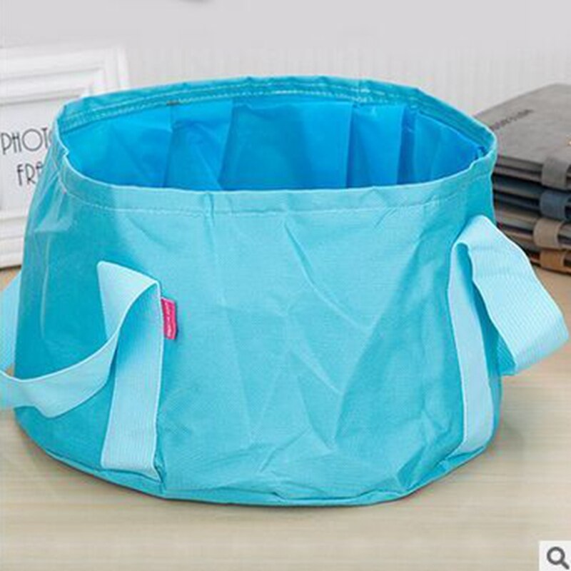 Lavabo de camping plegable portátil de viaje al aire libre, cuenco de cubo, bolsa de lavamanos, cubo de agua 15L