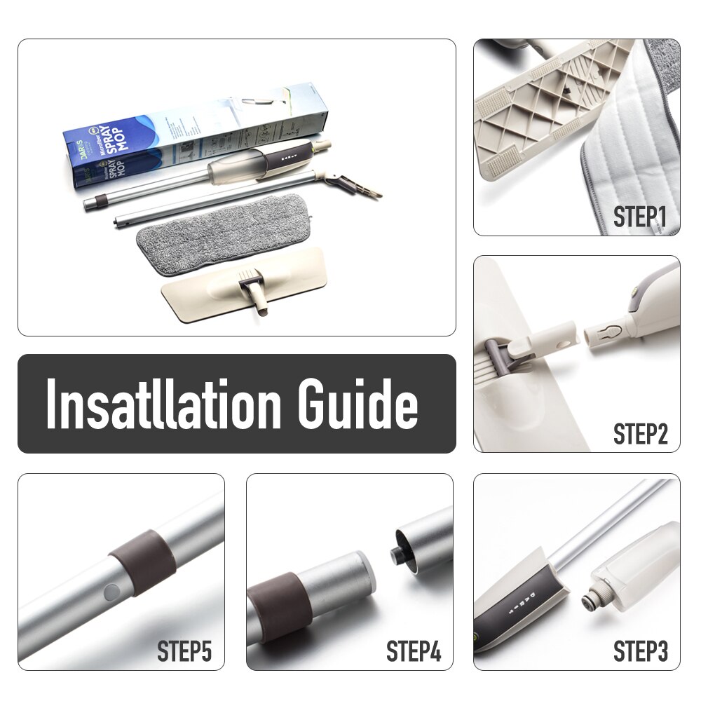 Professionele Spray Mop 360 Graden Rotatie Wet &amp; Dry Mop Met Herbruikbare Microfiber Voor Thuis Keuken Vele Soorten Floor schoonmaken