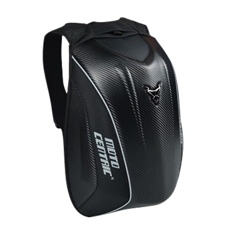 Men's motorcycle backpack Moto bag Waterproof shoulders reflective helmet bag motorcycle Riding racing package: Black