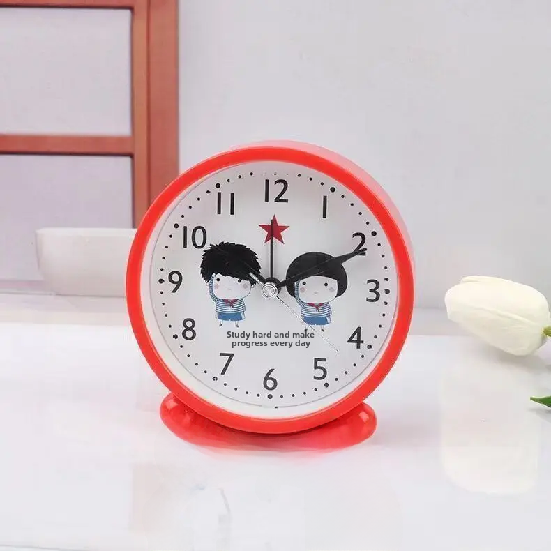 Cutesimple Alarm Clock For Children Early Education Desktop Wake-up Tool Bedroom Study Clock Easy To Read Time Display: VIOLET/紫罗兰