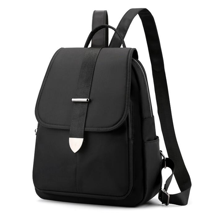 Chuwanglin rucksack frauen pu Nylon tasche frauen Schulter tasche damen tasche anti theif frauen tasche D501104: 2-black