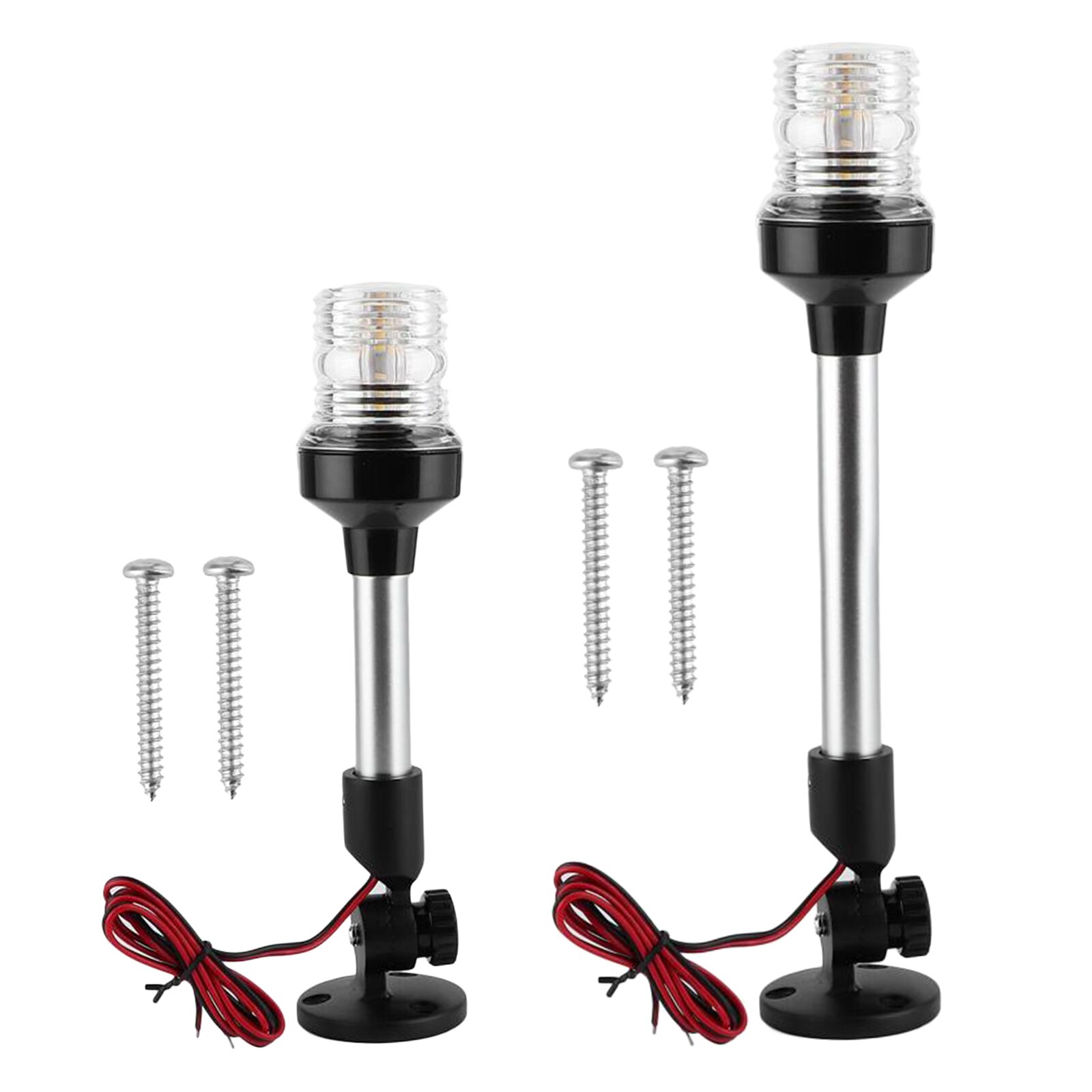 White LED Fold Down Boat Stern Light Boat Anchor Light for Pontoon and Fishing Boat
