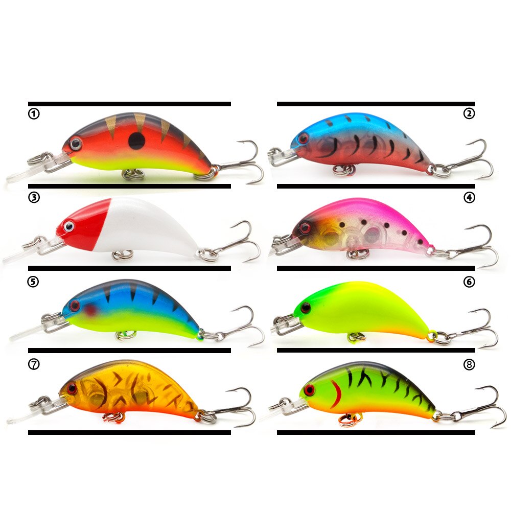Waterboy Mini Crankbait Lokt Vissen Artificail Aas 4 Cm 1.6in 3.4G 0.1 Oz Wobbler Plastic Vissen Lokken Tackle Bas pesca Lake