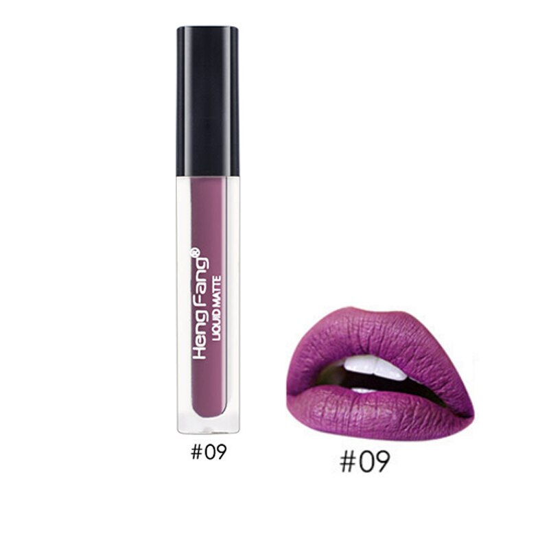 de herramientas de maquillaje mate pintalabios Azul Rojo labial de larga duración colorido: 9