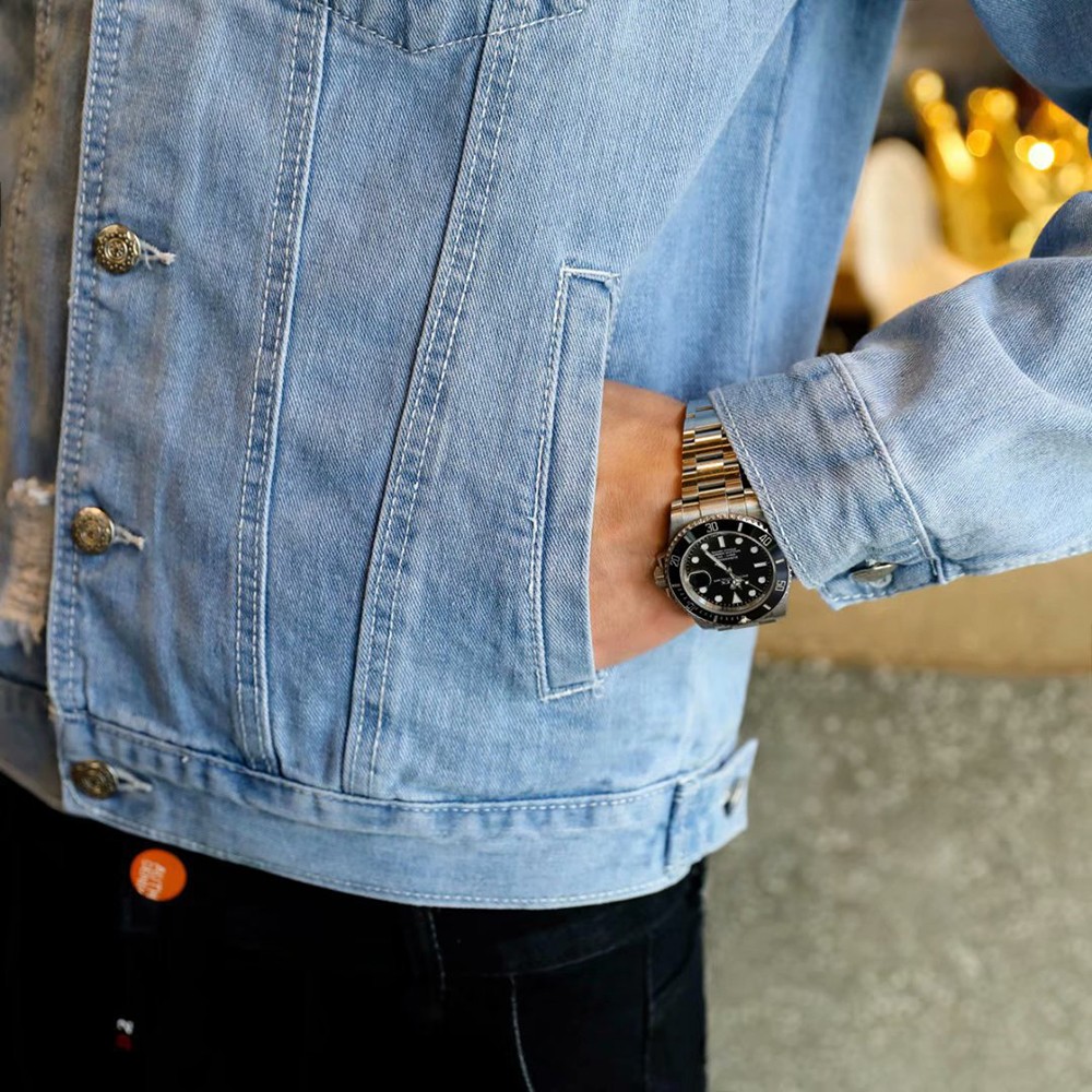 Denim takki miesten miesten hip hop miesten retro denim takki takki street casual bomber takki harajuku takki
