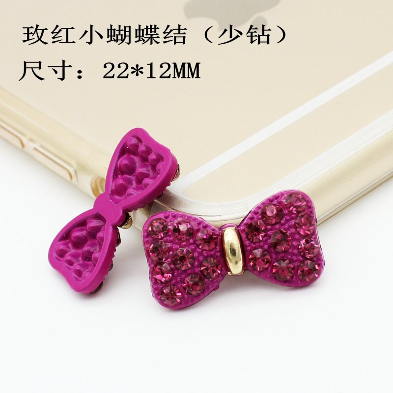 Diamond Painted Bow Tie Pendant Mobile phone case DIY Material Accessories for phone decoration stickers universal: 1