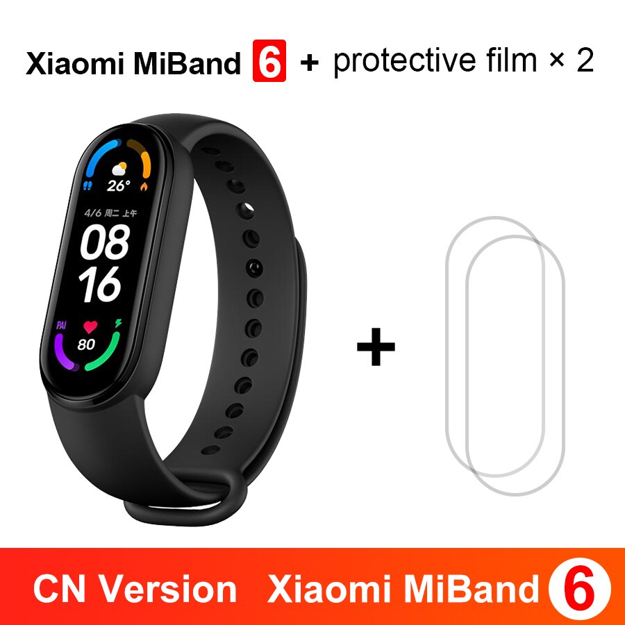 Globalna wersja Xiaomi Mi Band 6 Smart Bracelet5 kolor 1.56 &quot;ekran AMOLED Fitness tętno wodoodporny wielojęzyczny Miband 6: CN Version N Film
