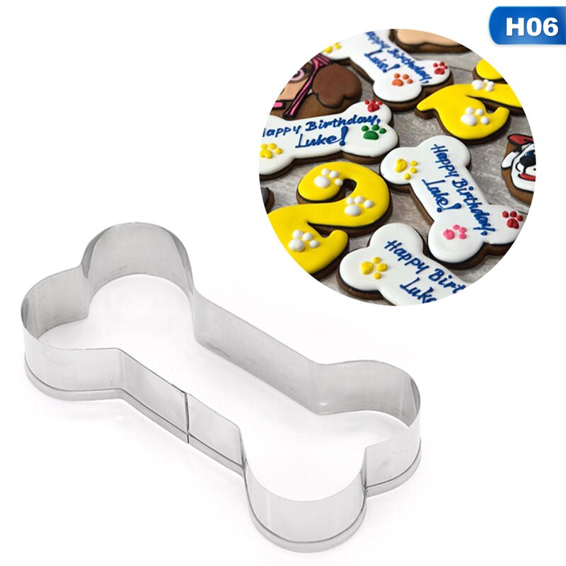 6 stijlen Dier Hond Bot Poot Cookie Cutter Mold 3D Suiker Ambachtelijke Pastry Biscuit Fondant Taart Bakvorm DIY cake Decorating