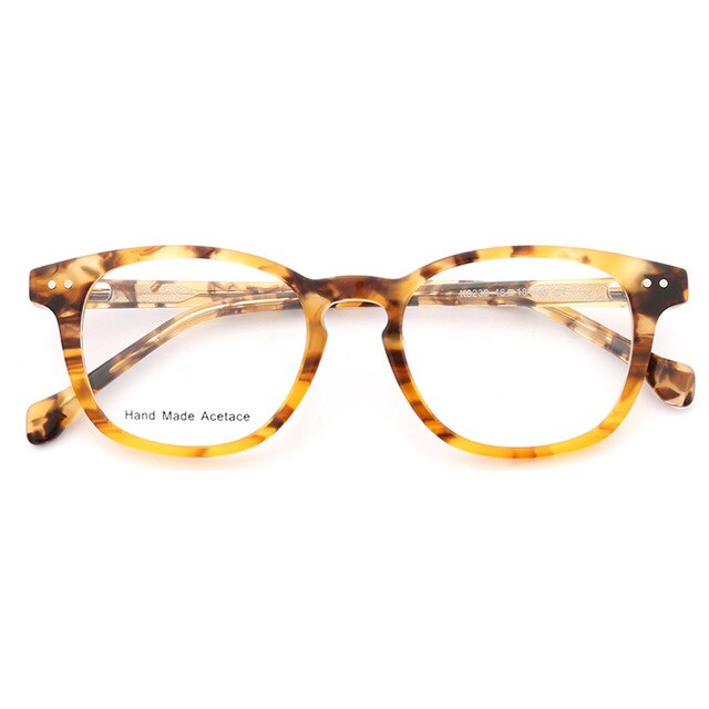 Women Round Stylish Retro glasses frames men eyeglass frame Tortoise Eyeglasses frames Striped light Acetate eyewear: YJG5