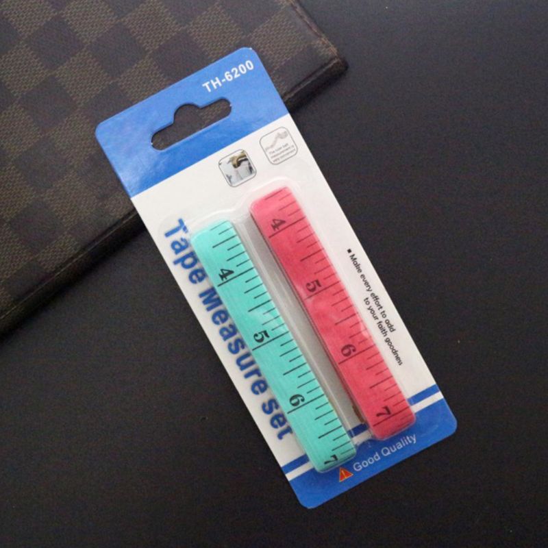 2pcs/set 1.5m Body Measuring Ruler Sewing Tailor Tape Soft Mini Rulers Centimeter Meter Dressmaking