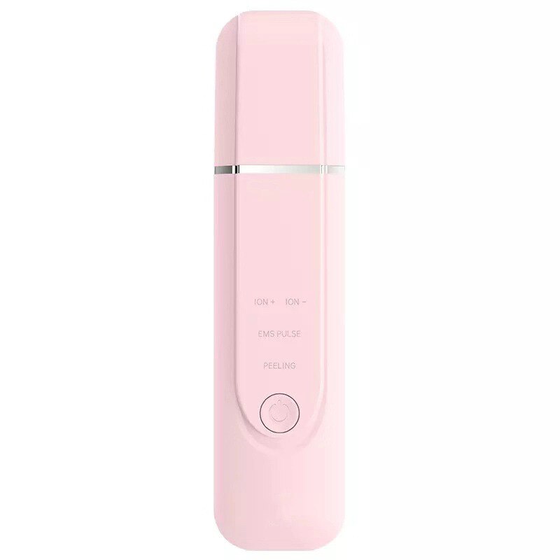 MS7100 Ultrasonic Facial Skin Scrubber Exfoliating Face Cleaning Peeling Rechargeable Care Device Beauty Instrument: Roze