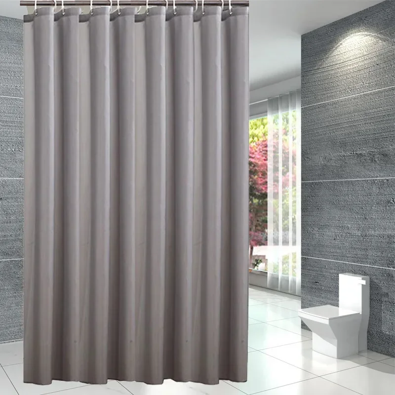 ZEXEF-cortinas de ducha de tela impermeable, cortinas de baño para baño, bañera, cortina de sombra, cubierta de baño ancha grande con ganchos: Rojo