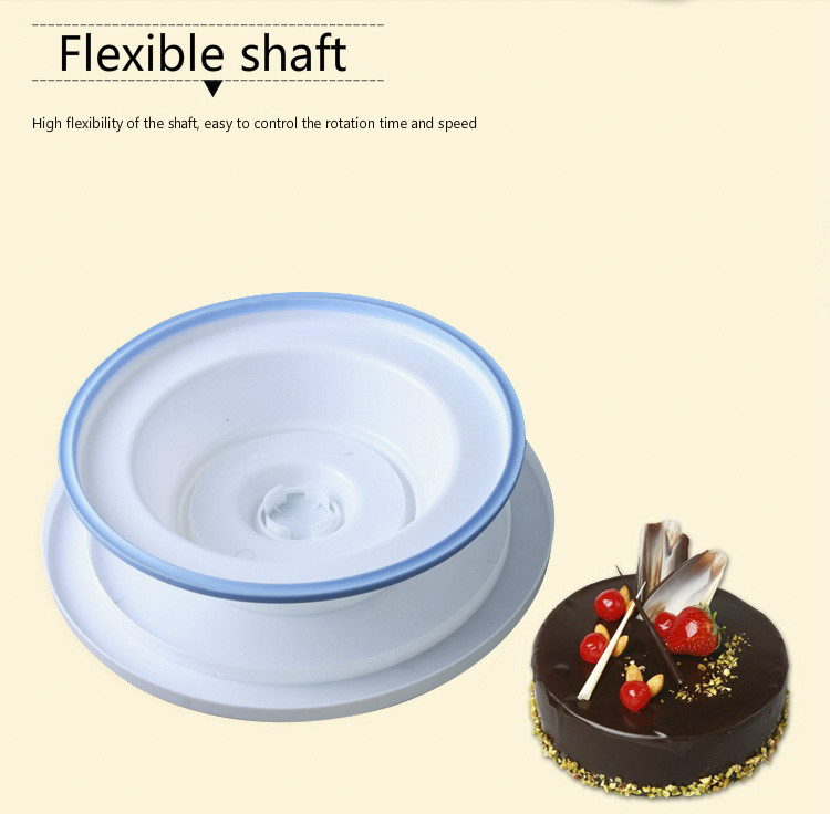 Aangekomen! Plastic Taart Draaitafel Roterende Taart Decoreren Draaitafel Anti-Slip Ronde Cake Stand Cake Draaitafel