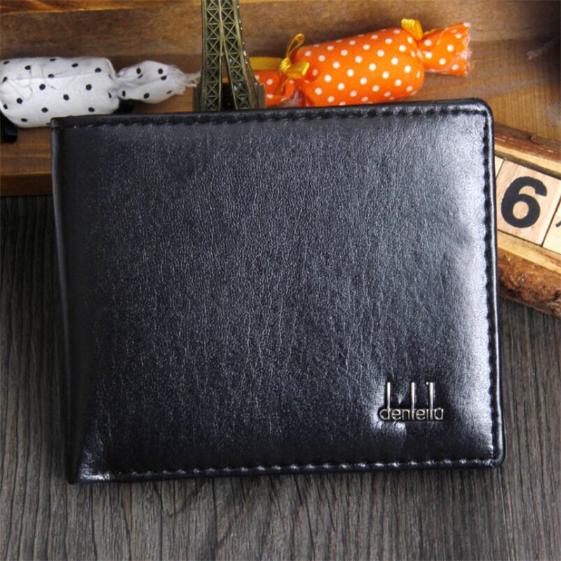 Zacht Lederen Portemonnee Mode Korte Bifold Mannen Portemonnee Casual Soild Portefeuilles Mannen Met Broekzak Rits Portemonnees Mannelijke Zwarte Portefeuilles