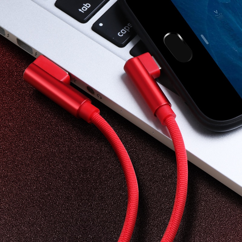 CXV 90 Graden Type C Usb-kabel voor Huawei P20 P30 Pro Snel Opladen USB C Kabel Voor Samsung S10 s9 Xiaomi Redmi USBC Datakabel