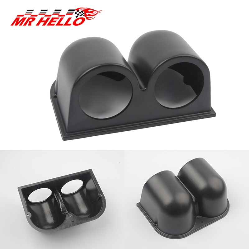 Black 2" 52mm Car Motor Dual Hole Dash Gauge Pod Mount Holder