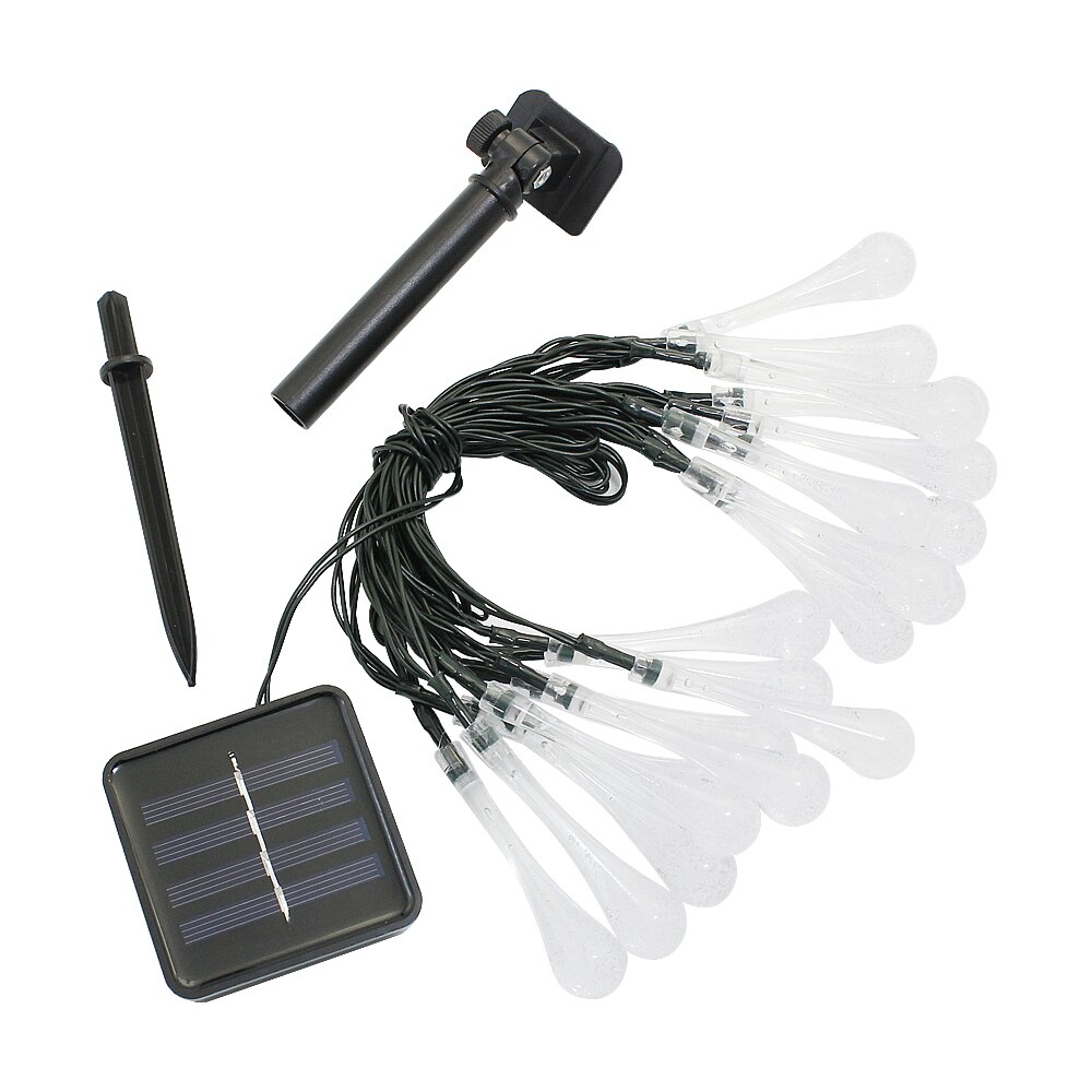 4.8M 6M Solar LED String Lights Flash Water Fairy Lamp Sensor Waterproof For Wedding Christmas Outdoor Garden Decoration