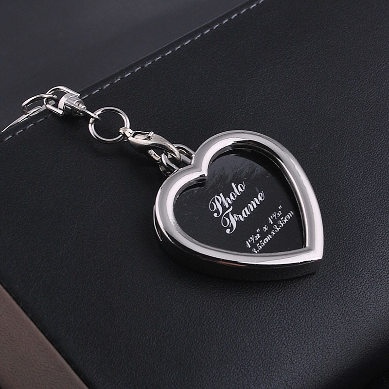 1 stks blanco fotolijst sleutelhanger cadeau autosleutelhangers hangers metalen sieraden sleutelhangers voor mannen en vrouwen: green