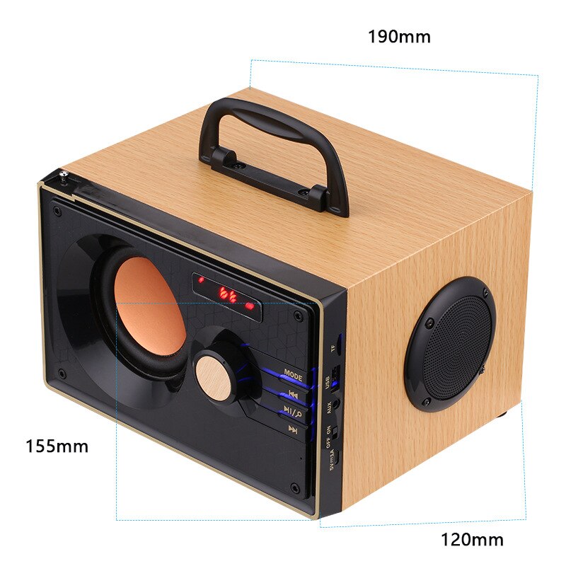 A200 Mini Computer Draadloze Houten Bluetooth Speaker Outdoor Subwoofer Card Audio