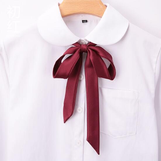 Jk uniform tilbehør butterfly krave college vindbånd kvindelig hånd slips krave reb silke: Rød