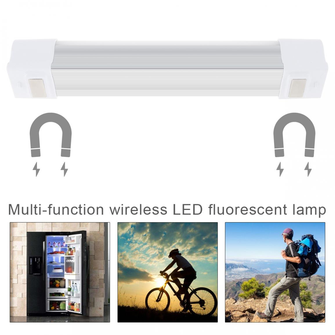 Multi-function Wireless LED Fluorescent Lamp Rechargeable with 5 Modes for Outdoor Camping