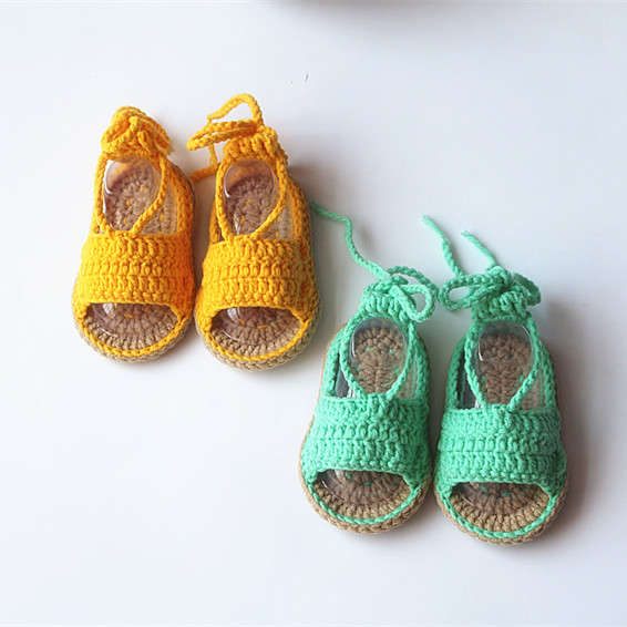 Qyflyxuesimple Baby Zachte Bodem Kant, Peuter Schoenen, Sandalen, Dubbele Bodem, handgemaakte Wollen Geweven Schoenen.