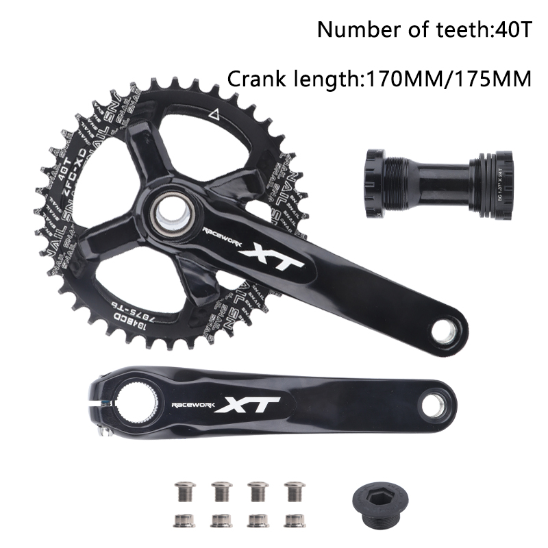 104BCD 170/175Mm Xt Crank Mtb Crankstel 32/34/36/38/40/42T Smalle Brede Kettingblad Mountainbike Tandwiel Fiets Kettingwiel: 40T Set / 175mm