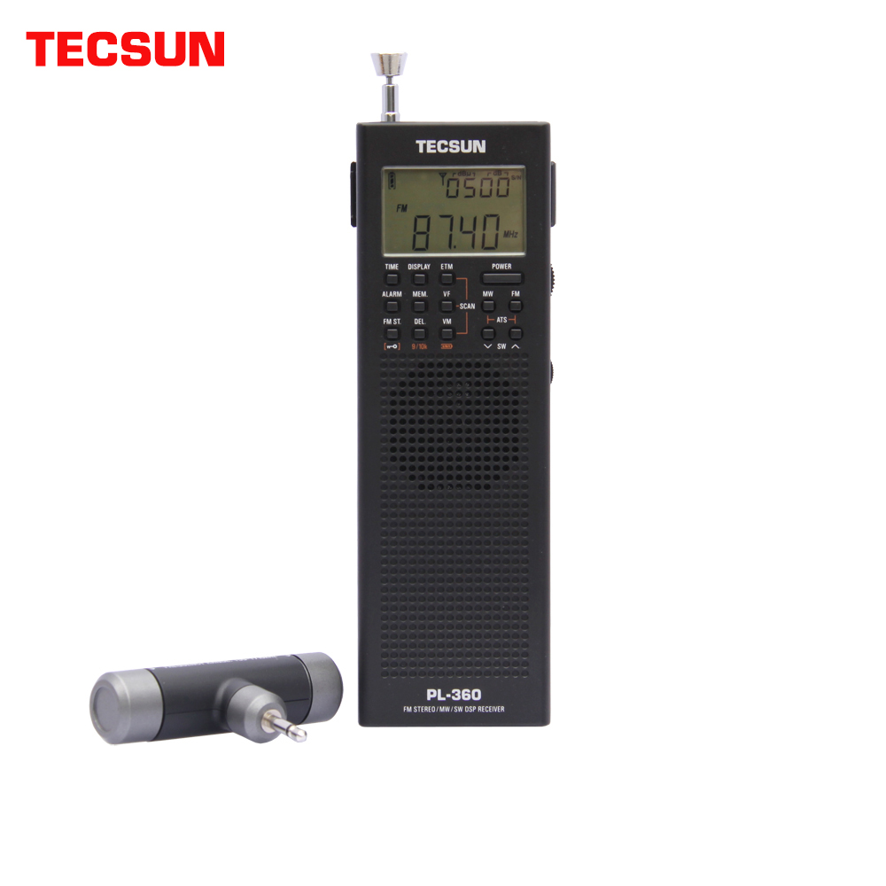 Tecsun – radio numérique FM/MW/SW pleine bande PL-360, démodulation numérique, stéréo de poche pour personnes âgées, chargeur à semi-conducteur de Campus